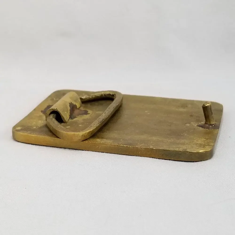 Vintage Belt Buckle Brass CA. Army National Guard ARNG Alan Helicopter‎ Chopper